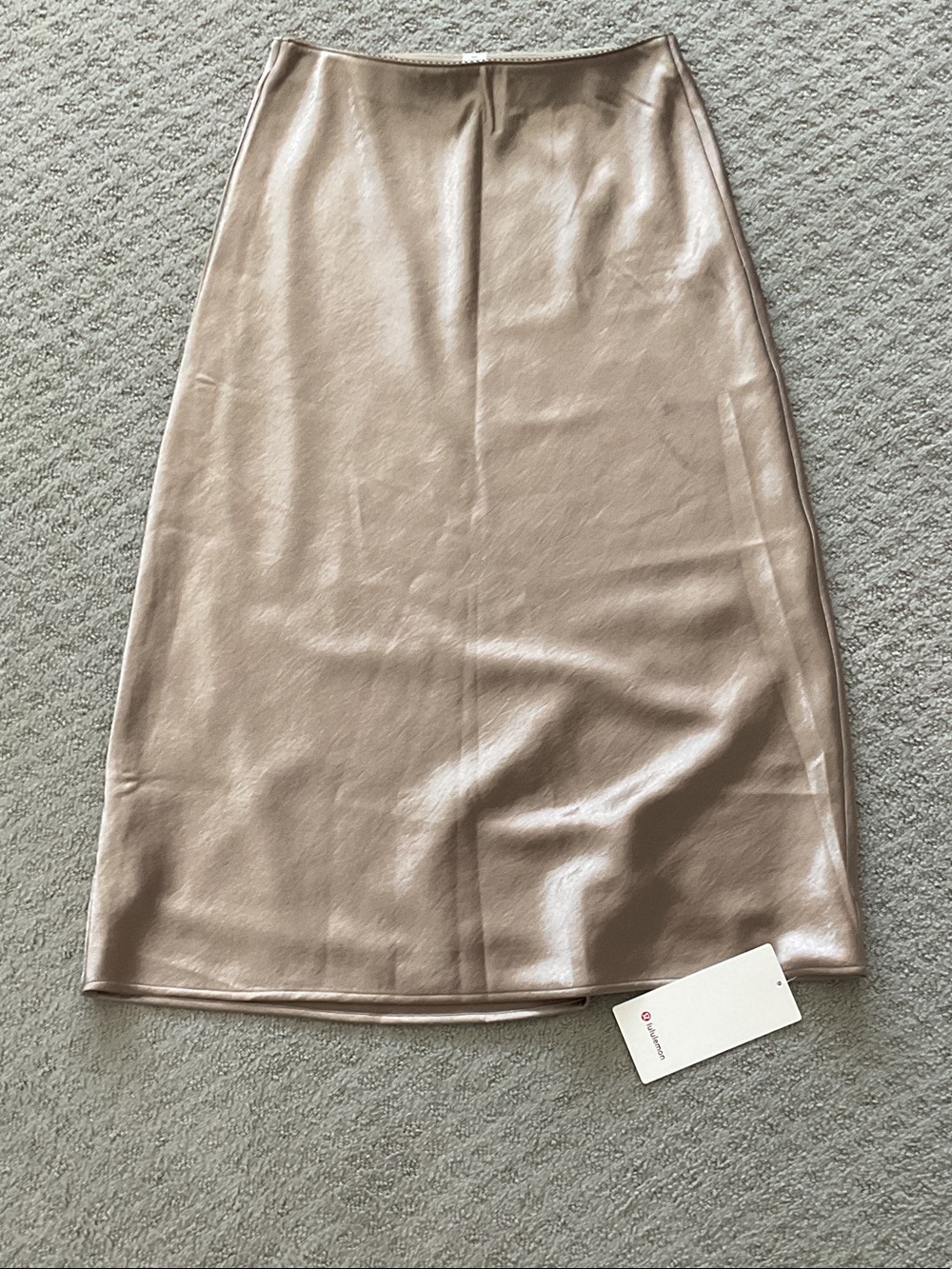 lululemon athletica Metallic Taupe Midi Skirt 0422